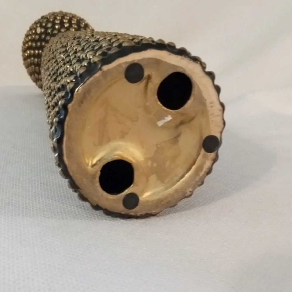 Chic Studded Black Candle Holder